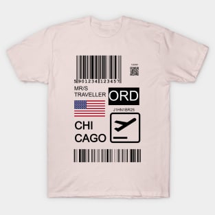 Chicago USA travel ticket T-Shirt